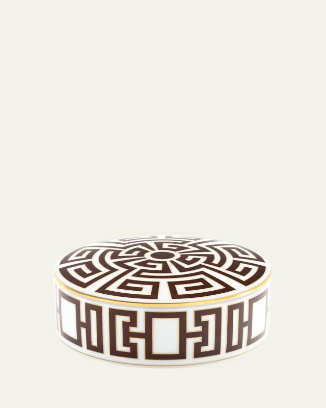 Labirinto Ebano Round Trinket Box